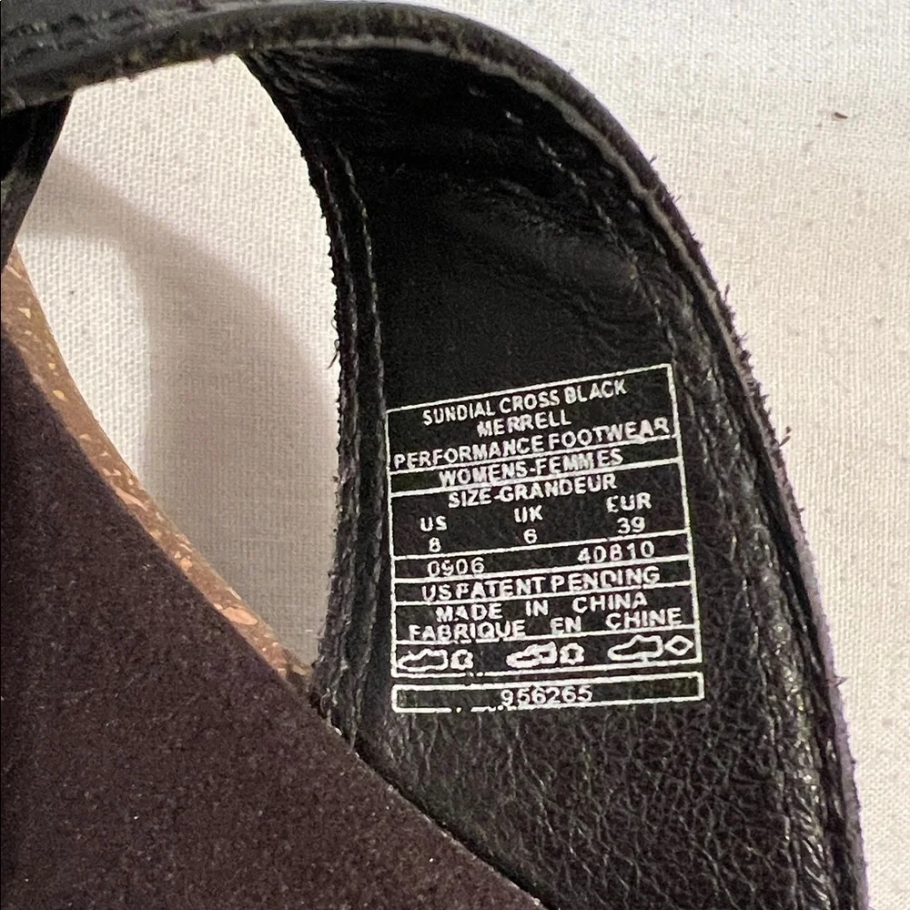 Merrell Women's Black Cross-Strap Sandals